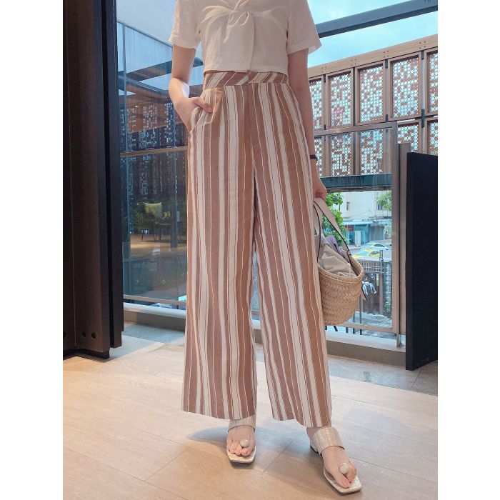 VINTAGE STRIPE COTTON PANTS