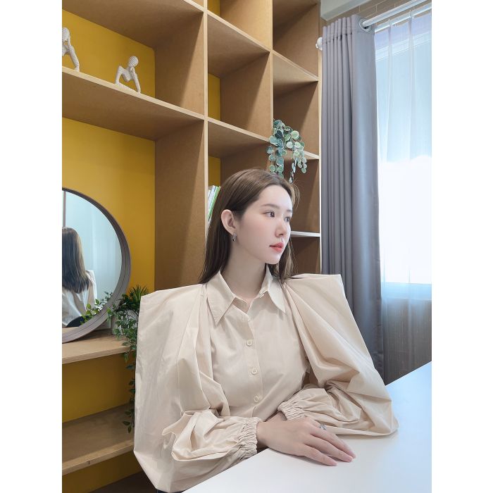 SPECIAL OFFER * OPERA OVERSIZED SLEEVE SHIRT BLOUSE-BEIGE