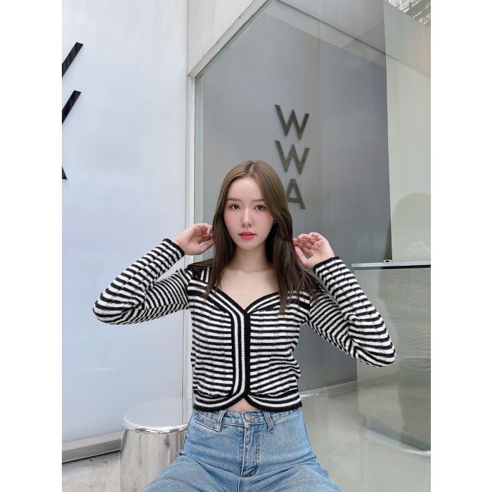 KAT STRIPED KNIT TOP