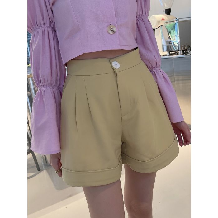 SMOOTH HIGH WAIST SHORTS-LIME-L