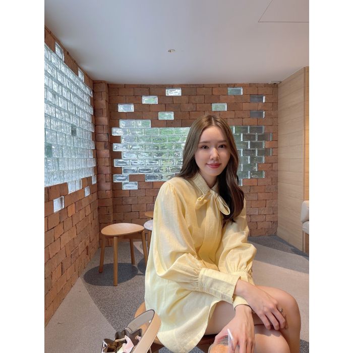 GRAZIA TIE WAIST LINEN SHIRT DRESS-YELLOW