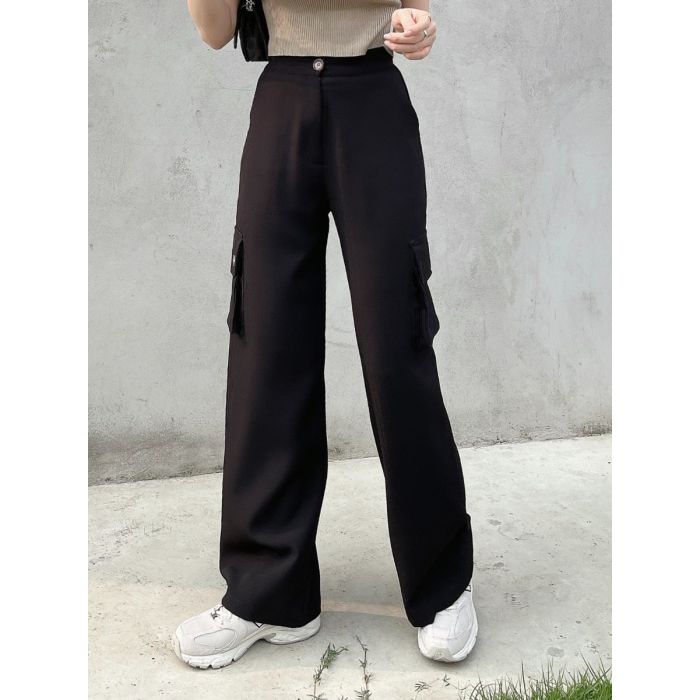 SLYQ TAILORED CARGO PANTS-BLACK-S