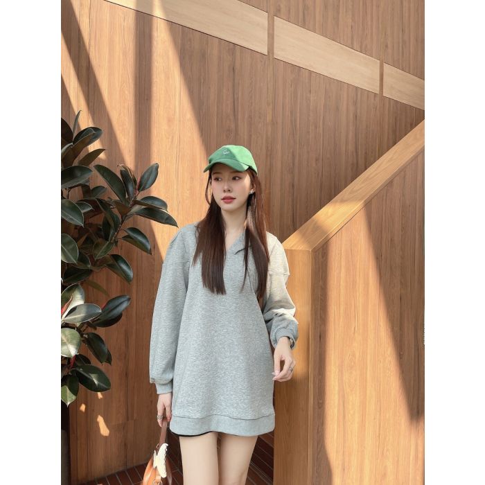 CASUAL OVERSIZED JUMPER DRESS-GREY