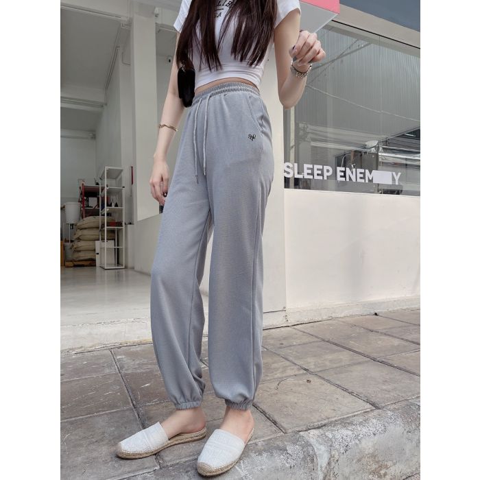 SLYQ WARM PANTS-GREY