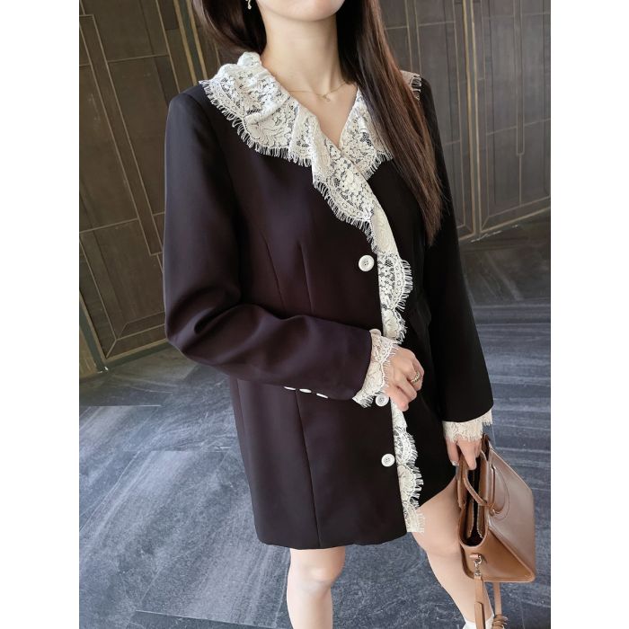 WEDNESDAY LACE COLLAR BLAZER DRESS