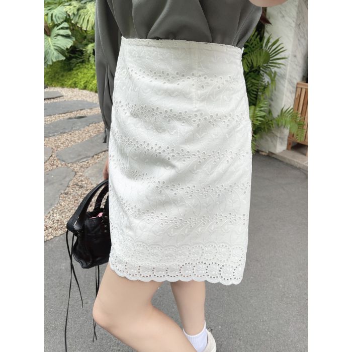 MOUSSE LACE SKIRT-SPROUT WHITE-XS