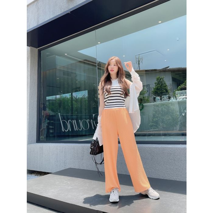 BEACH WAVE BASIC PANTS-ORANGE