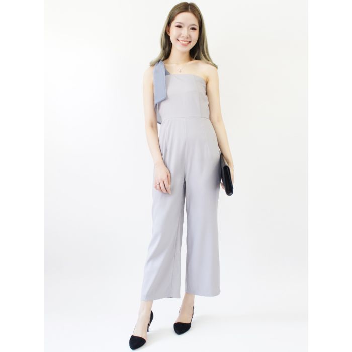 PETITE LUXE JUMPSUIT-GREY