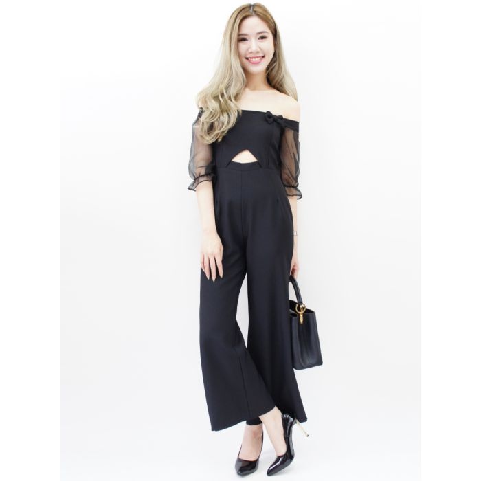 GEORGIANA CUT OUT JUMPSUIT-BLACK