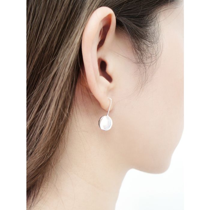 DROP CIRCLE STUD EARRINGS