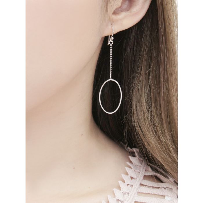 OPENWORK OVAL DANGLE EARRINGS