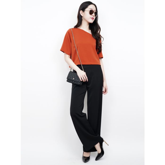 REBECCA BASIC PANTS-BLACK-XL