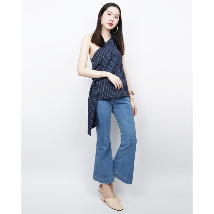 TORI FLARE DENIM PANTS-S