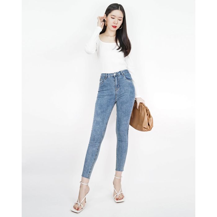 SUPER SKINNY DENIM PANTS-XS