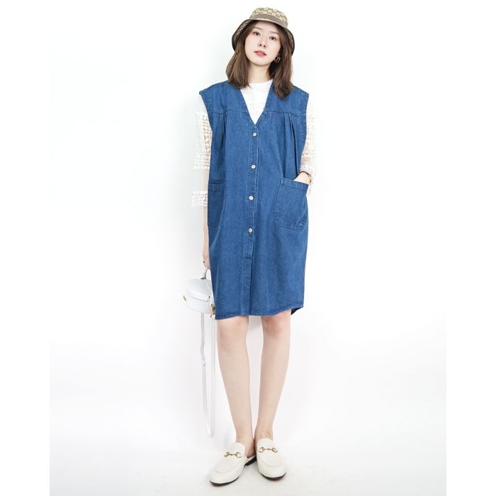 MAISON OVERSIZED DENIM DRESS