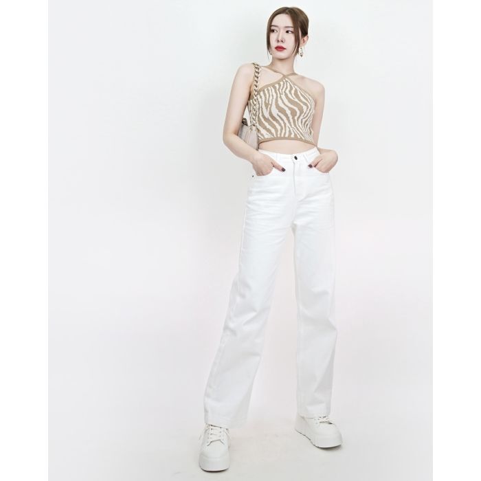 BAGGY DENIM PANTS-WHITE-XL