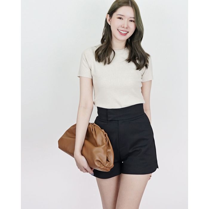 SPECIAL OFFER * VERO BASIC KNIT TOP-BEIGE