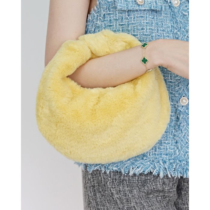 FLUFFY CIRCLE BAG-YELLOW