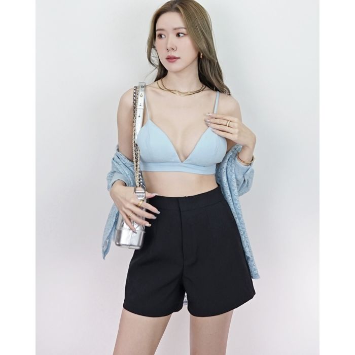 YACHT BASIC HIGH WAIST SHORTS-BLACK-XL