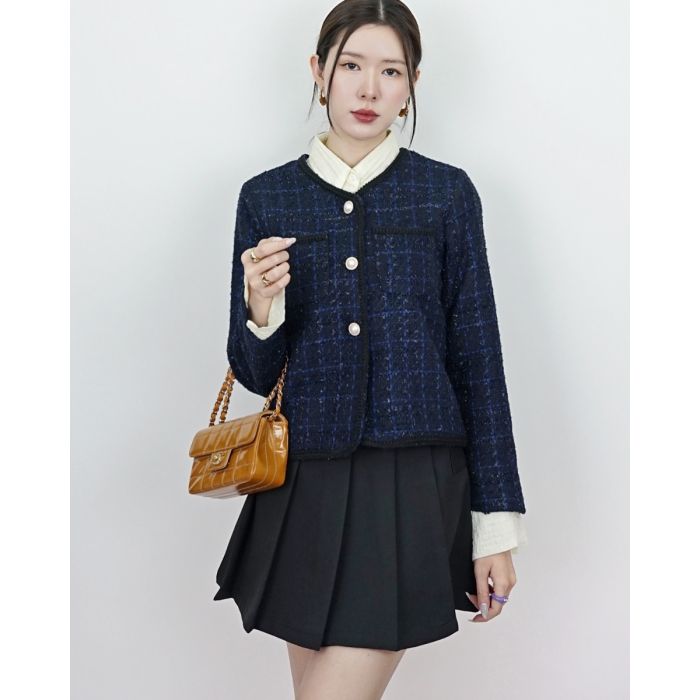 MIDNIGHT BLUE TWEED JACKET