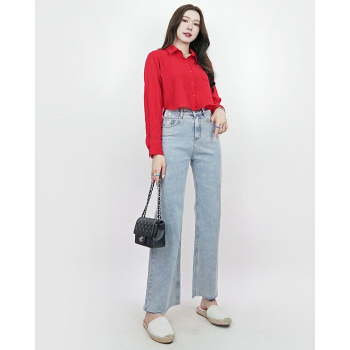 MONTE FLAP DENIM PANTS-BLUE-L