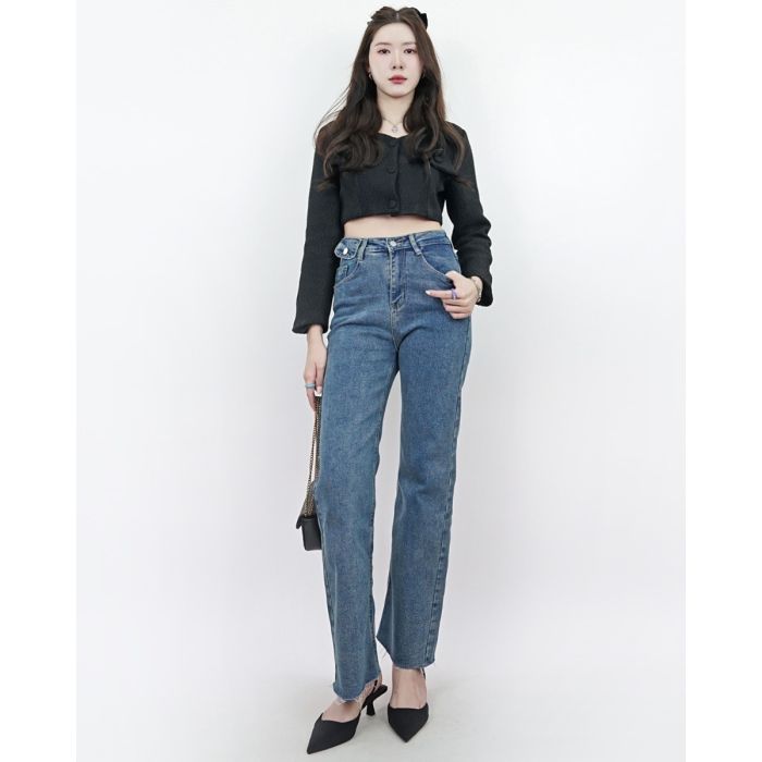 MONTE FLAP DENIM PANTS-NAVY-L