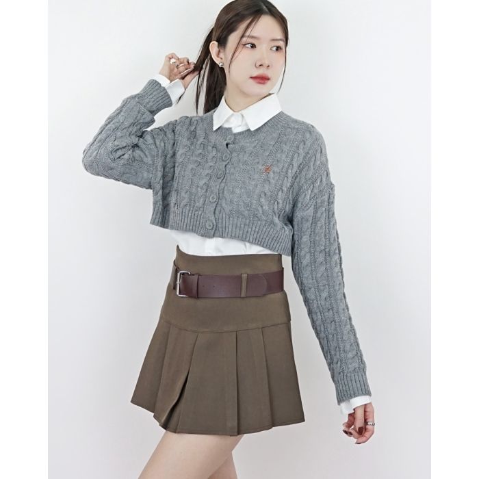 SHERLYN TENNIS SKIRT-COCOA-L