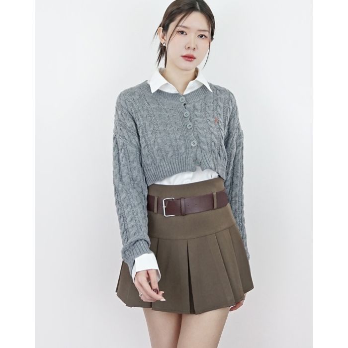 SHERLYN TENNIS SKIRT-COCOA-M