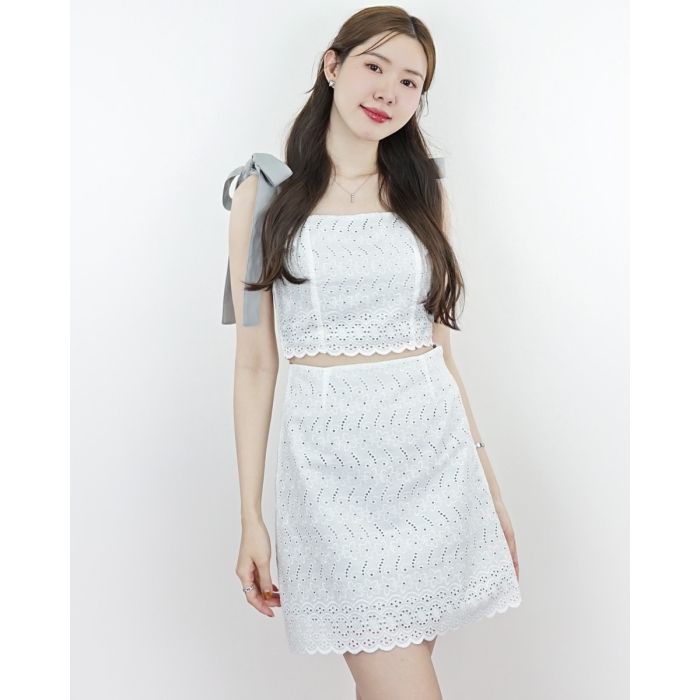 MOUSSE LACE SKIRT-SWEET PEA GREY-XS