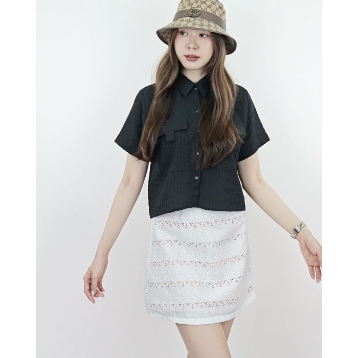 MOUSSE LACE SKIRT-IVY BROWN2-S