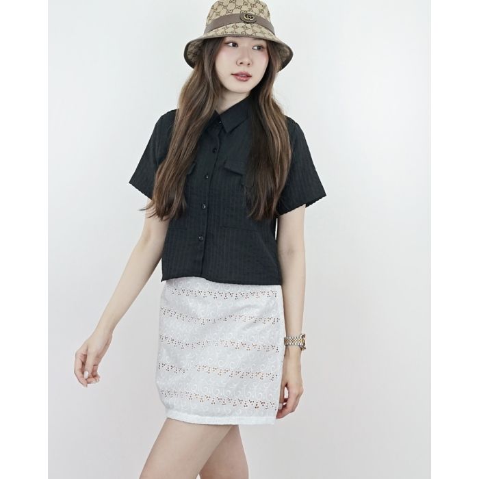 MOUSSE LACE SKIRT-IVY BROWN2-M