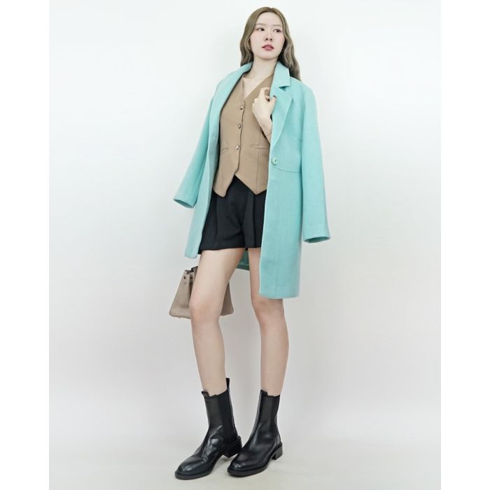 UNICORN MILK WOOL COAT-MINT