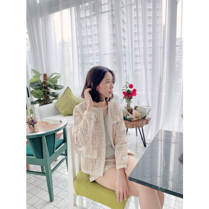 HOJICHA TWEED JACKET SET