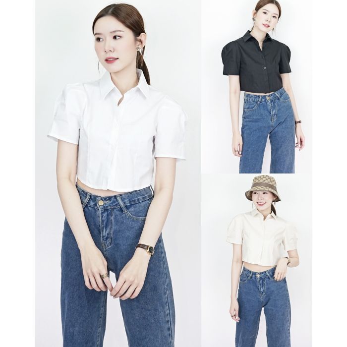 TAYLOR COTTON CROP SHIRT