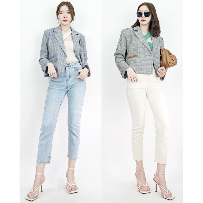 THEA SPLIT BACK DENIM PANTS