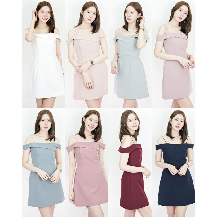 AVELINE CLASSY SHOULDER DRESS II