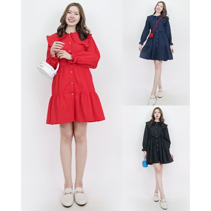 PIPER TIE WAIST OVERSIZED COTTON DRESS