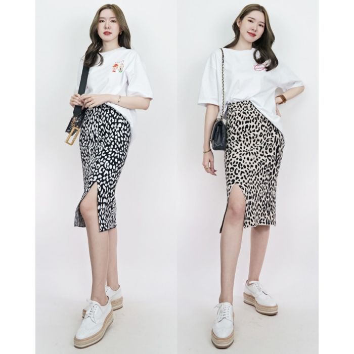 JAGUAR GRAPHIC KNIT SKIRT