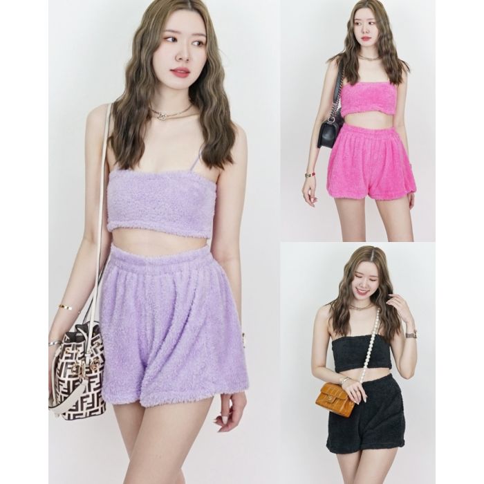 CATHY FLUFFY CROP SINGLET TOP