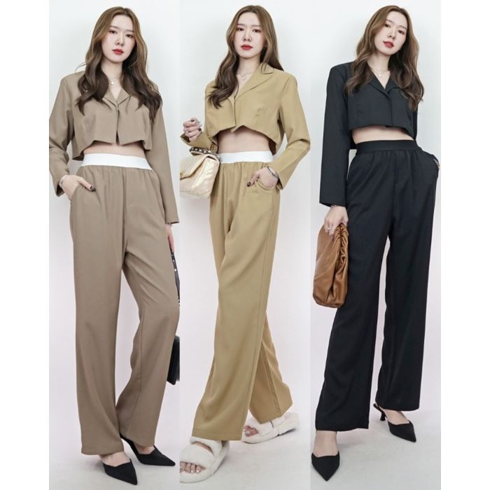 AUDREY CROP BLAZER & PANTS SET