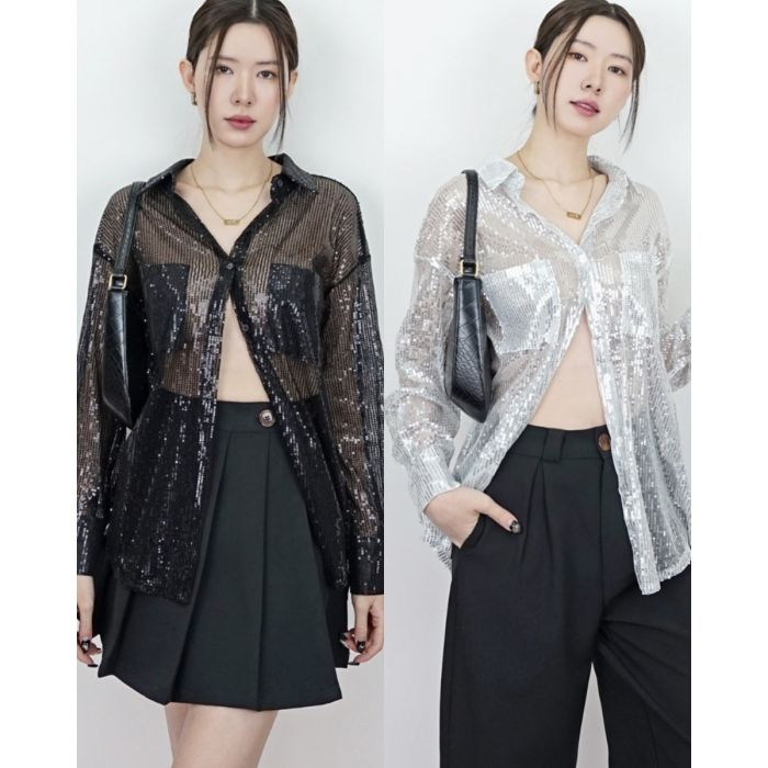 HAILEY TWINKLE SEQUIN SHIRT