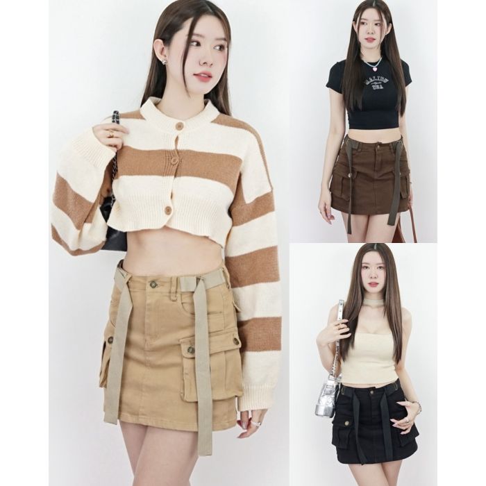 HANNAM CARGO MINI SKIRT