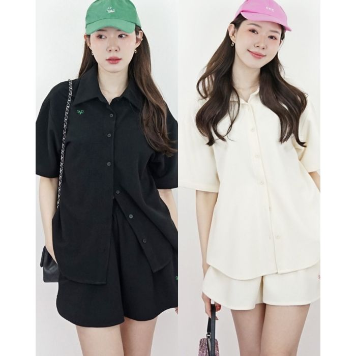 SLYQ WAFFLE OVERSIZED SHIRT