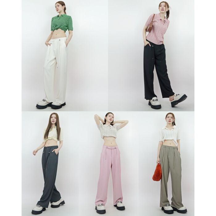 SUMMER ELASTICATED WAIST LOOSE PANTS