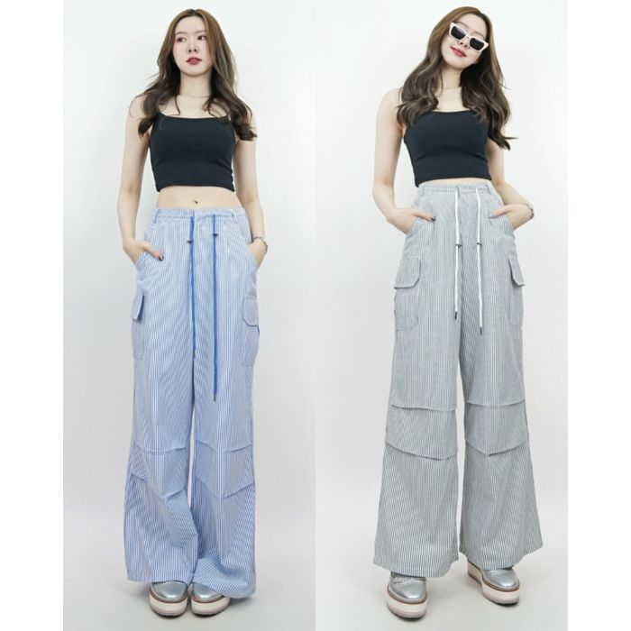 LONG BEACH STRIPE CARGO PANTS