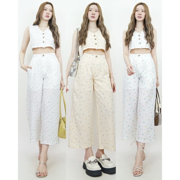 BUTTERCUP SLEEVELESS TOP & PANTS SET