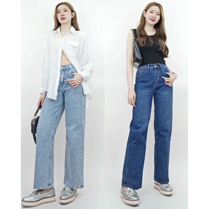 HARMONY ELASTICATED BACK DENIM PANTS