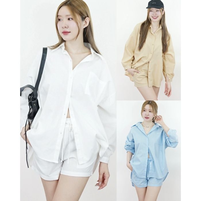 DELIGHT LINEN SHIRT & SHORTS SET