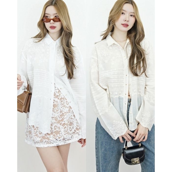 GALETTE LACE OVERSIZED SHIRT