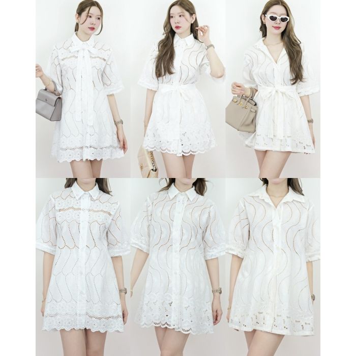 SONATA SWIRL LACE SHIRT DRESS